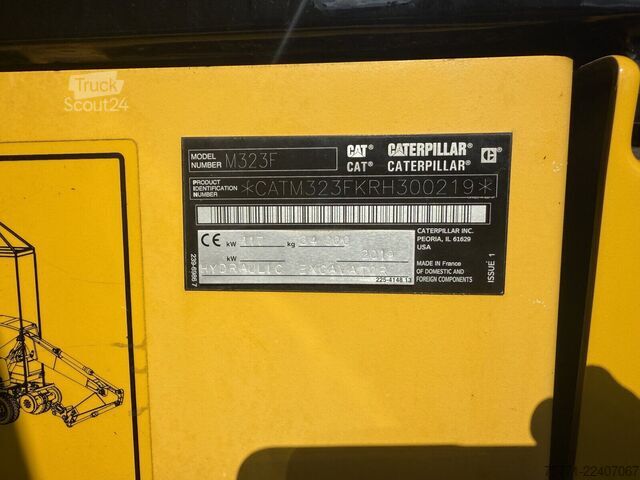 Mozgó földkiemelő gép Caterpillar M323F 4x4   KOPARKA DWUDROŻNA