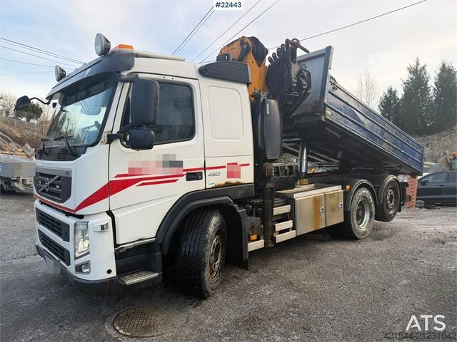 Crane Volvo FM crane truck with a tipper and a 26.5 t/m Effer