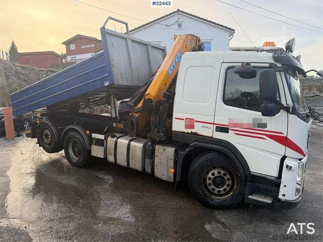 Crane Volvo FM crane truck with a tipper and a 26.5 t/m Effer