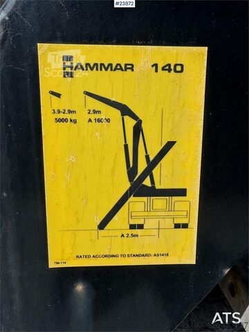Hammar 140B sidelæsser – En løftearm udskiftet i 2021 Hammar 140B Sideloader – One Lifting Arm Replaced in 2021
