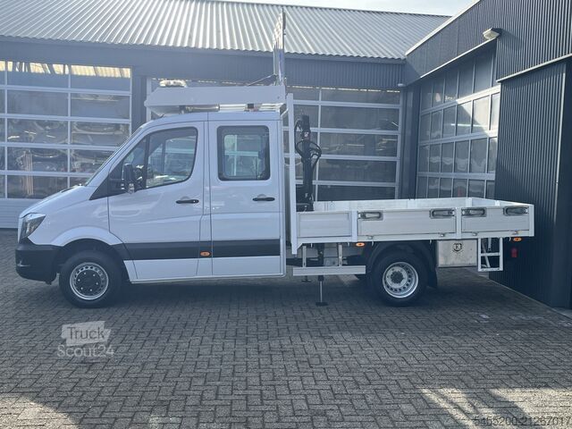 Plattformbil med kran Mercedes-Benz Sprinter 514 CDI 366 Hiab Laadkraan 018T Trekha...