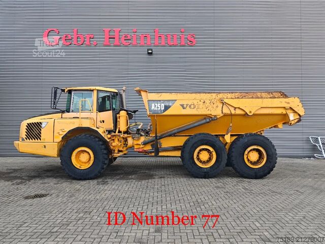 Camión volquete Volvo A25D 6x6 Bodyheating Tailgate German Machine!