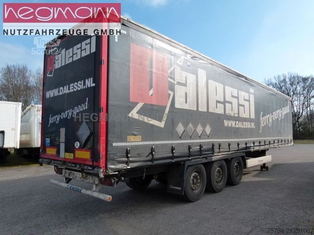 Semi-remorque bâchée KRONE SDP 27, , Scheibe, 324.267 km, LASI Code XL, SAF