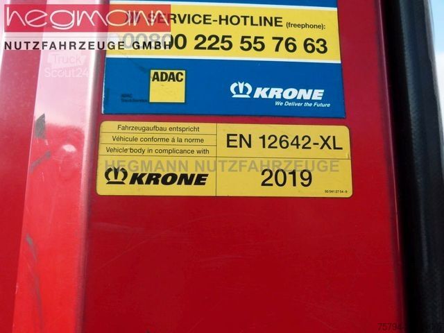 Semi-remorque bâchée KRONE SDP 27, , Scheibe, 324.267 km, LASI Code XL, SAF