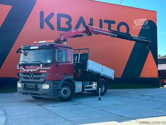 Tipper med kran Mercedes-Benz Actros 1832 4x2 FASSI F135A22 / BOX L=3707 mm