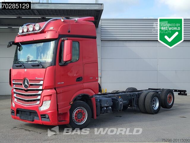 Châssis avec cabine Mercedes Actros 2548 Actros 6X2 BigSpace Retarder PTO Li...