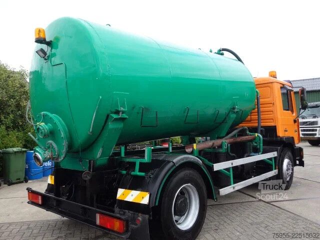 Vehículo de succión MAN 18-264 6 cil manualpomp,toilet truck vacuum/ press