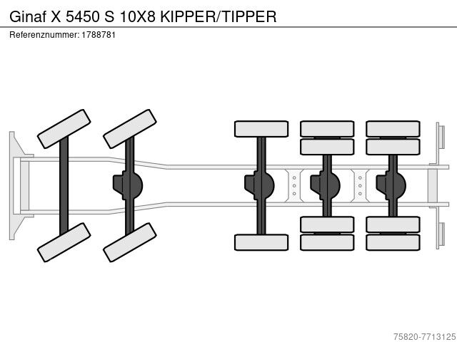 Ginaf X 5450 S 10X8 KIPPER/TIPPER
