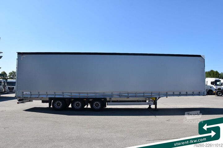 Auflieger mit Pritsche & Plane SCHMITZ CARGOBULL Megatrailer Hubdach Liftachse D.C. 9.5  MIETE