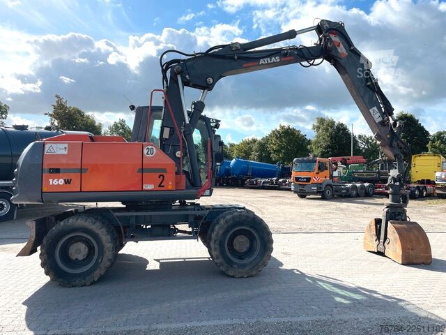 Mobilbagger ATLAS 160 W/Verstellausleger/Zusatzhydraulik/2x Stück