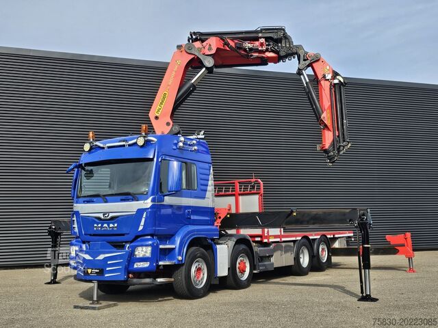 Lastplattform MAN TGS 35.500 8x4-6 / PALFINGER 92 t/m CRANE +JIB