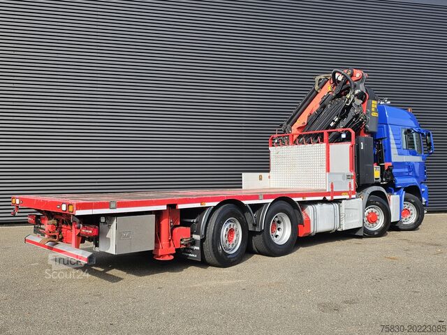 Lastplattform MAN TGS 35.500 8x4-6 / PALFINGER 92 t/m CRANE +JIB