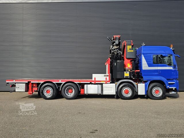 Lastplattform MAN TGS 35.500 8x4-6 / PALFINGER 92 t/m CRANE +JIB