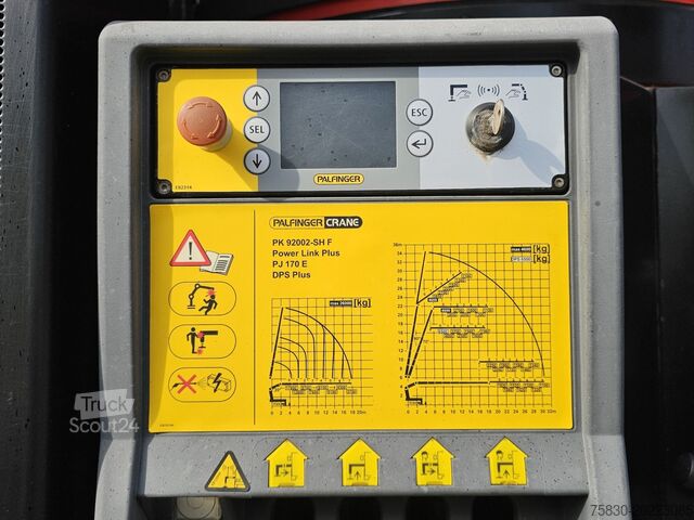 Lastplattform MAN TGS 35.500 8x4-6 / PALFINGER 92 t/m CRANE +JIB