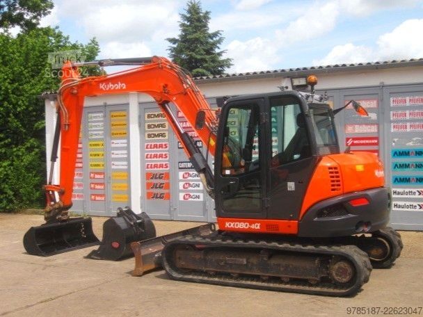 Mini-pelle KUBOTA KX080-4a ** 2x Löffel **