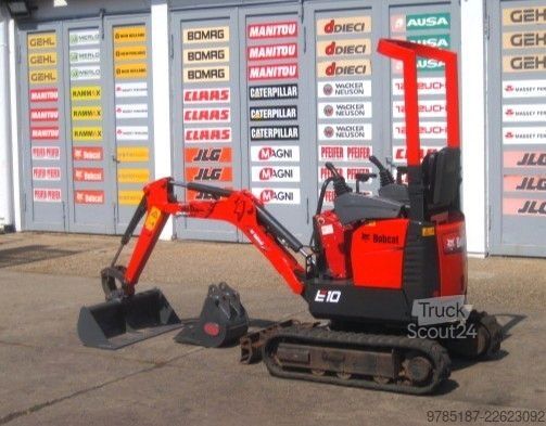 Mini-pelle BOBCAT E 10 * 2x Löffel * * Verstellfahrwerk *
