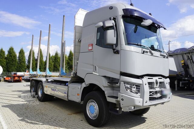Samochód do przewozu drewna Renault K520 DE13 6x6 / 80 tho. km! / 78 t