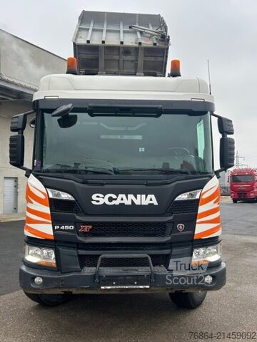 Háromirányú billenő teherautó SCANIA P450 XT ,8X4 MEILLER GESTEINSKIPPER, BORDMATIK,  RETARDER