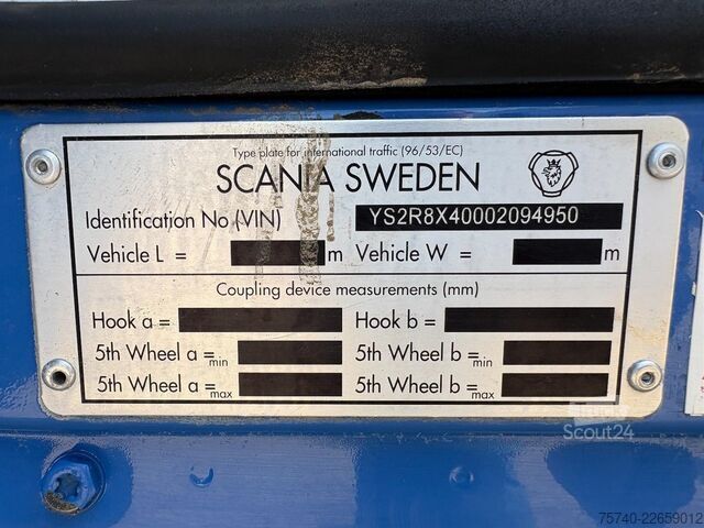 Kabeļu sistēma Scania R 490 + HMF 5020 - 6X EXT. + JIB 5X EXT. + EURO...