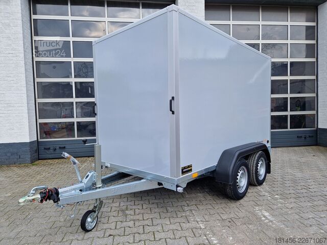 Gesloten opbouw Saris GFK Koffer grau glatte Wände GO 306 154 180 2000 2 Zurrsystem verfügbar
