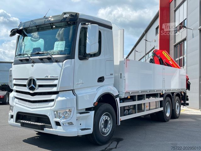 Camião de plataforma MERCEDES-BENZ ACTROS 5S M-FHS 6x2 PALFINGER/FASSI AUF LAGER!