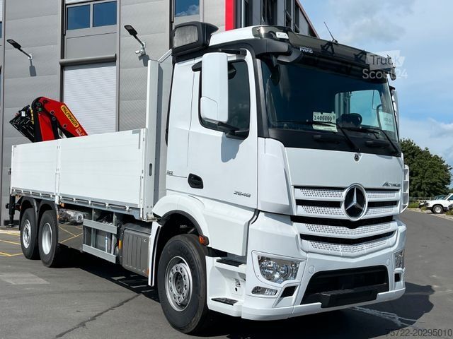 Camião de plataforma MERCEDES-BENZ ACTROS 5S M-FHS 6x2 PALFINGER/FASSI AUF LAGER!
