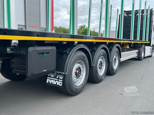 Semirimorchio portatronchi PAVIC 3-Achs Auflieger Hartholz-Boden SONDERPREIS!!