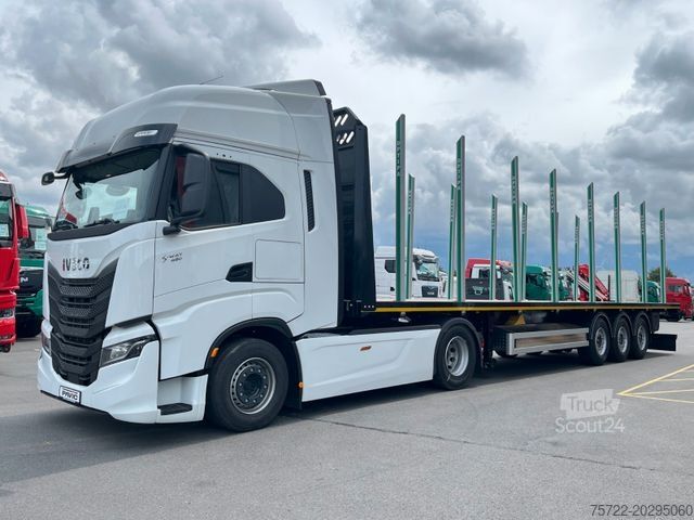 Semirimorchio portatronchi PAVIC 3-Achs Auflieger Hartholz-Boden SONDERPREIS!!