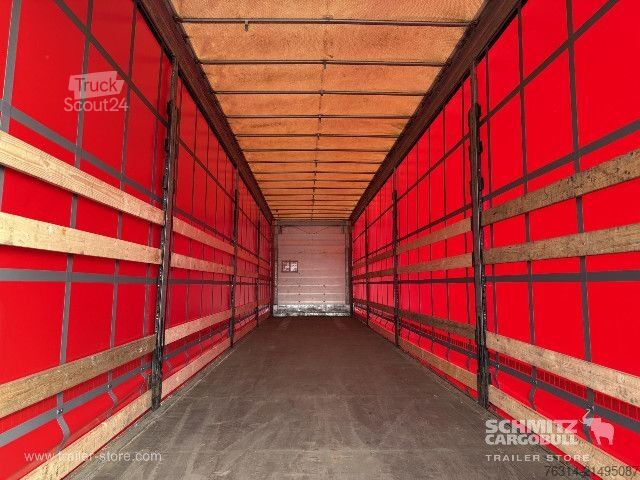 Open semitrailer with tarp Schmitz Cargobull Curtainsider Mega Getränke