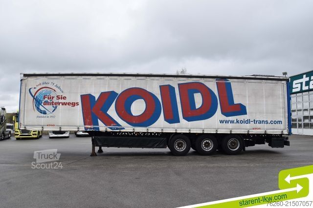 Open oplegger met zeil KÖGEL Light Palettenkasten E-Rad XL Zert. TÜV 01/27