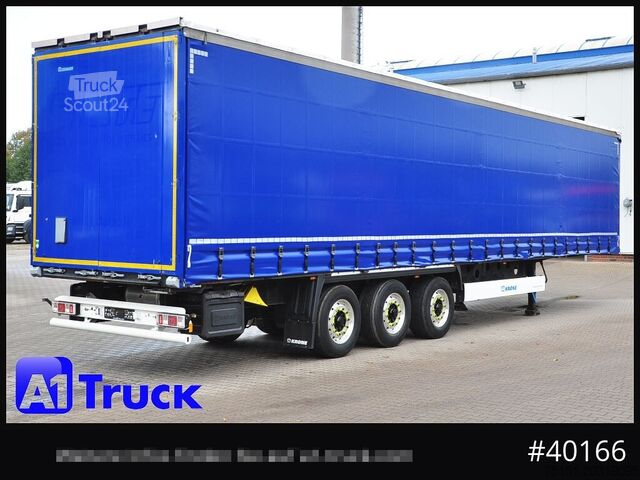 Öppen semitrailer med kapell KRONE Tautliner, Lenkachse, Coimulde, Ice Protect, TÜV 09/2026