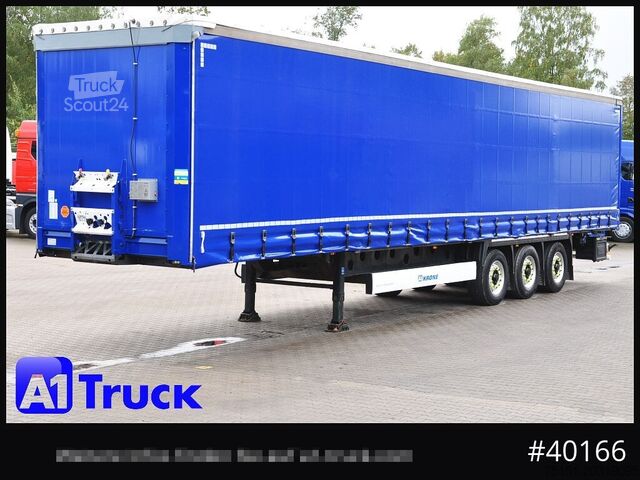 Öppen semitrailer med kapell KRONE Tautliner, Lenkachse, Coimulde, Ice Protect, TÜV 09/2026