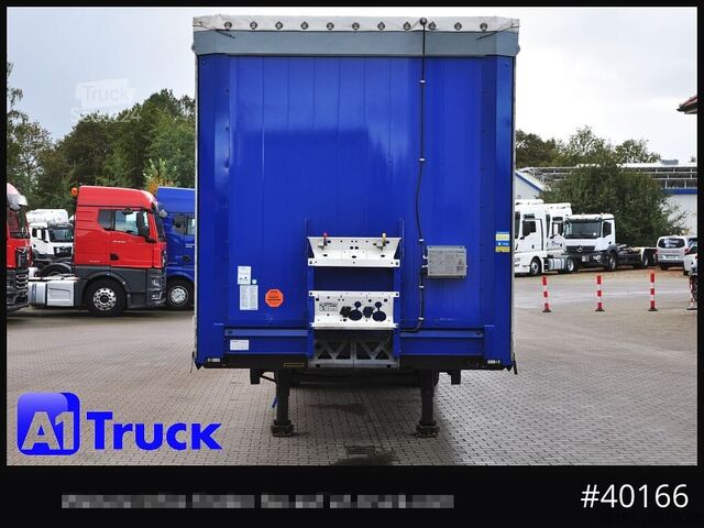 Öppen semitrailer med kapell KRONE Tautliner, Lenkachse, Coimulde, Ice Protect, TÜV 09/2026