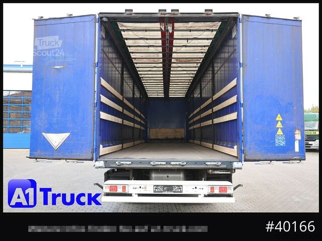 Öppen semitrailer med kapell KRONE Tautliner, Lenkachse, Coimulde, Ice Protect, TÜV 09/2026