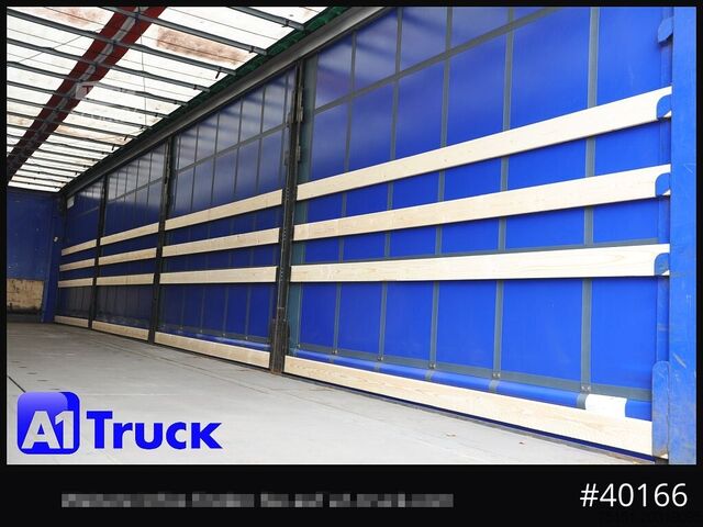 Öppen semitrailer med kapell KRONE Tautliner, Lenkachse, Coimulde, Ice Protect, TÜV 09/2026