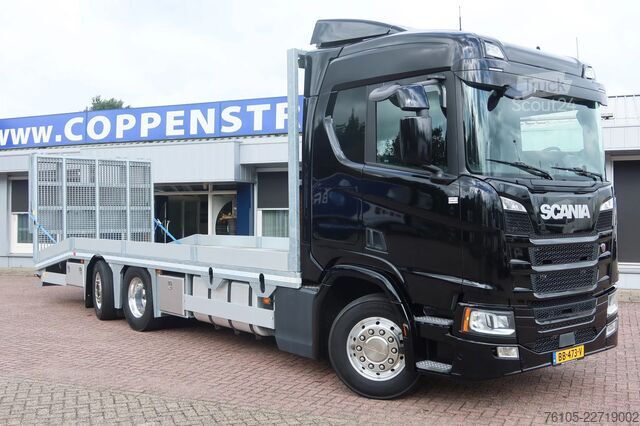 автомобиль-фургон для перевозки автомобилей Scania R500 Oprijvrachtwagen 6x2 Black_Line Stuur_Lift_AS