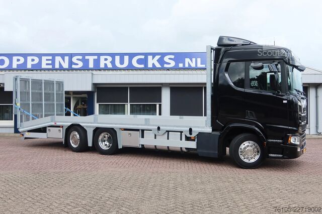 автомобиль-фургон для перевозки автомобилей Scania R500 Oprijvrachtwagen 6x2 Black_Line Stuur_Lift_AS