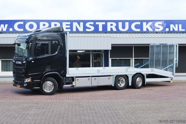автомобиль-фургон для перевозки автомобилей Scania R500 Oprijvrachtwagen 6x2 Black_Line Stuur_Lift_AS
