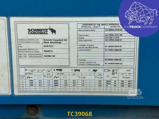 Schuifzeilen Schmitz Cargobull PLSC Curtainsides