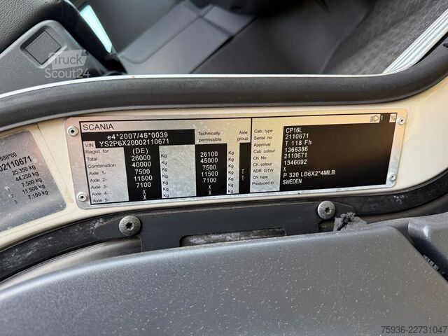 Плъзгащ се брезент Scania P320 Schuifzeil 735x245x215 Steering Axle Navi ...