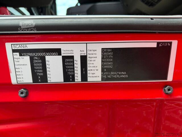 Ağır yük Scania R450 6x2 Palfinger PK 53002+Fly jib,winch Euro6