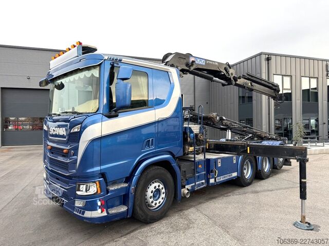 Grue montée sur camion SCANIA R500 8x4*4 Cran / Kran HMF 2620 K5 Tipper / Kipp
