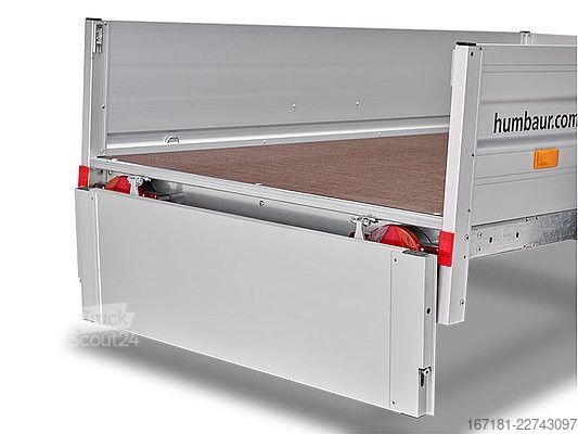 Anhänger mit offener Pritsche HUMBAUR Einachsanhänger HA 752111KV