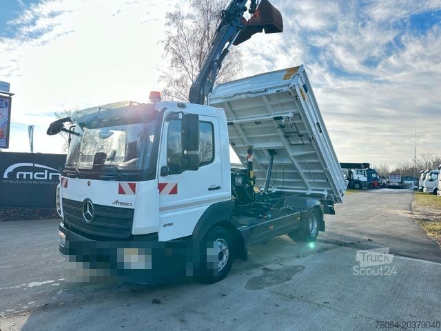 Autokran MERCEDES-BENZ Atego 918 4x2 Kipper KRAN Greifer FUNK AHK