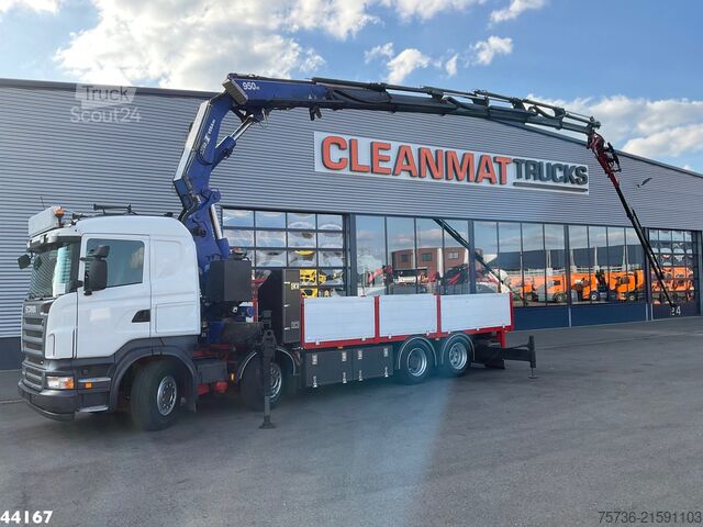 Автомобил с кран Scania R 480 Amco Veba 95 Tonmeter laadkraan + Fly-Jib
