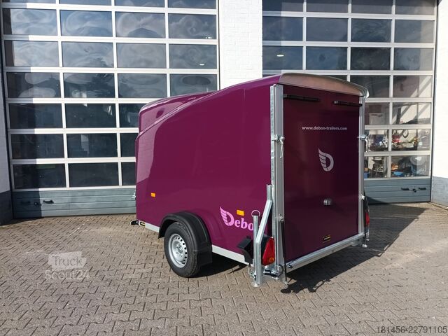 Koffer aanhanger Cheval Liberté Debon Polycargo 1300  Seitentür violet direkt