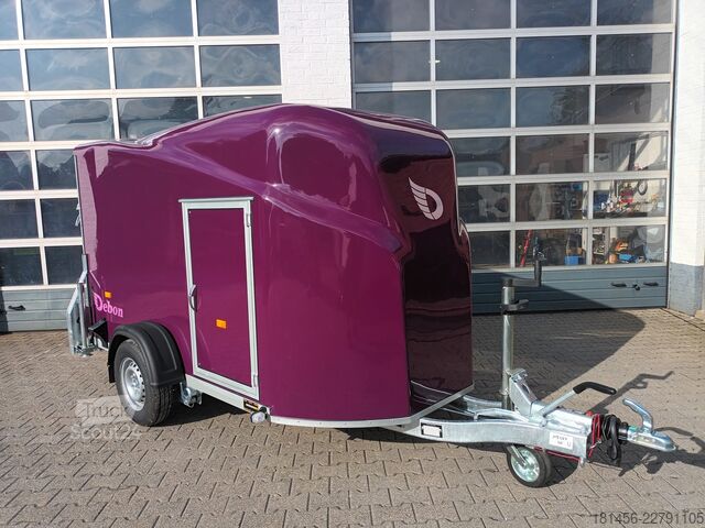 Koffer aanhanger Cheval Liberté Debon Polycargo 1300  Seitentür violet direkt