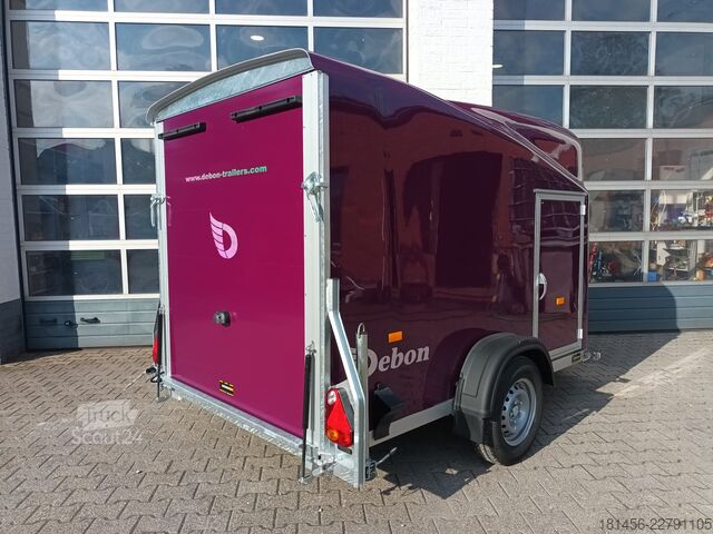 Koffer aanhanger Cheval Liberté Debon Polycargo 1300  Seitentür violet direkt