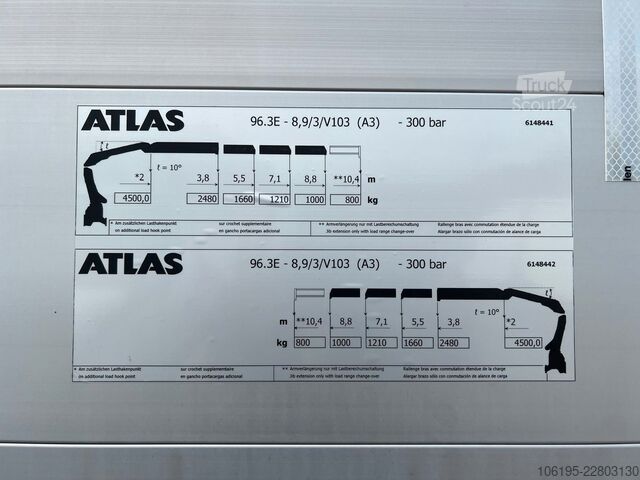 شاحنة مسطحة MAN TGS 26.470 Atlas Kran*Funk*7.700mm Pritsche*