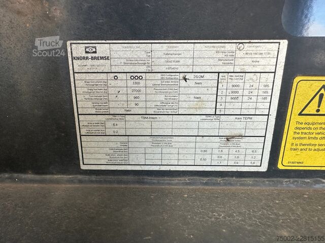 Transport av containere Krone 40FT HIGH CUBE/ BPW +trommelremmen / 75% banden...